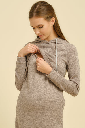 Sukienka ciążowa i do karmienia z kapturem