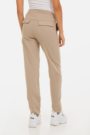 Sportowe spodnie ciążowe – beżowe