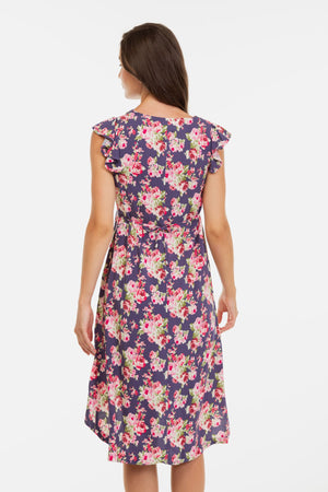 Asymetryczna sukienka ciążowa i do karmienia