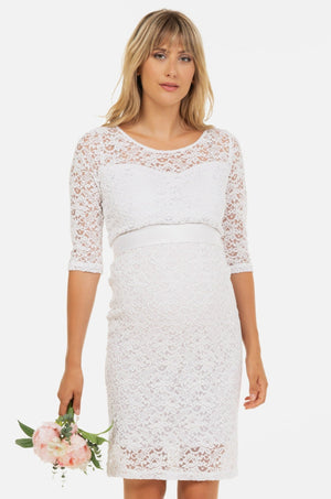 Koronkowa sukienka ślubna ciążowa i do karmienia