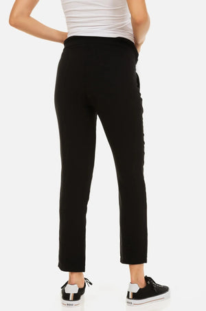 Spodnie ciążowe typu „paper bag” – czarne