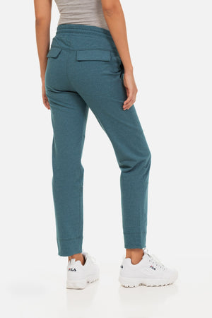 Sportowe spodnie ciążowe – petrol