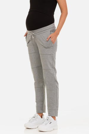 Sportowe spodnie ciążowe – szare