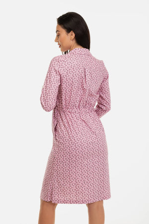 Bawełniana sukienka-koszula ciążowa i do karmienia