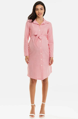 Bawełniana sukienka-koszula ciążowa i do karmienia