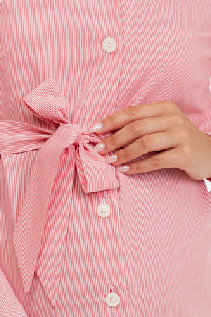 Bawełniana sukienka-koszula ciążowa i do karmienia