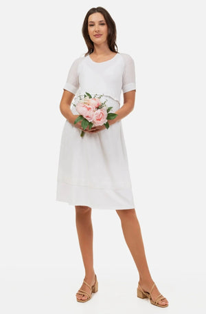 Sukienka ciążowa i do karmienia z przezroczystym elementem