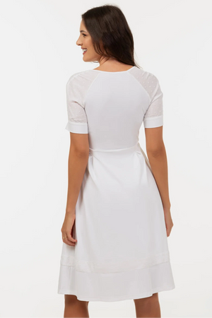 Sukienka ciążowa i do karmienia z przezroczystym elementem