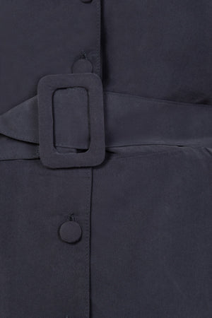 Sukienka ciążowa i do karmienia z kołnierzykiem – szara