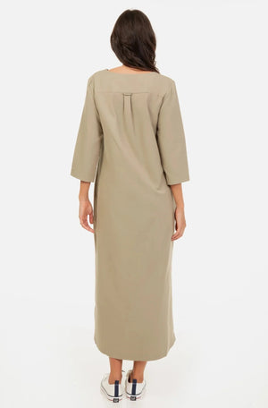 Sukienka midi ciążowa i do karmienia - khaki