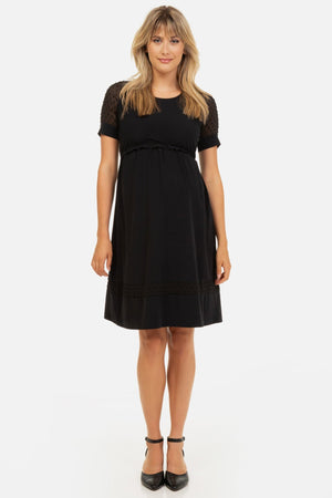 Sukienka ciążowa i do karmienia z rękawami w kropki