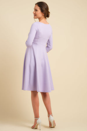 Wieczorowa sukienka ciążowa i do karmienia - liliowa