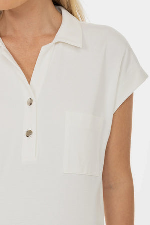 Sukienka koszulowa ciążowa z kołnierzykiem i kieszeniami – ecru