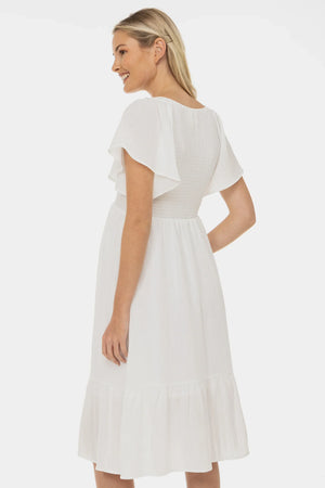 Suknia ślubna ciążowa z marszczeniami