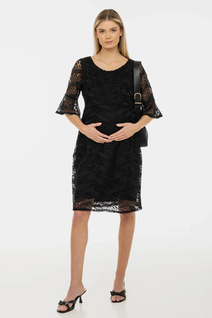 Elegancka koronkowa sukienka ciążowa