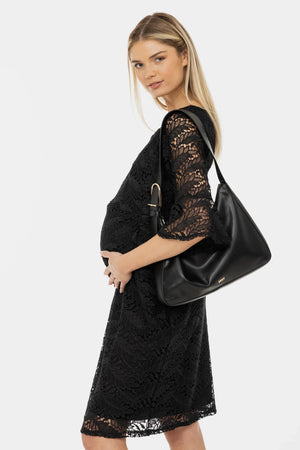 Elegancka koronkowa sukienka ciążowa