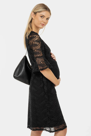 Elegancka koronkowa sukienka ciążowa