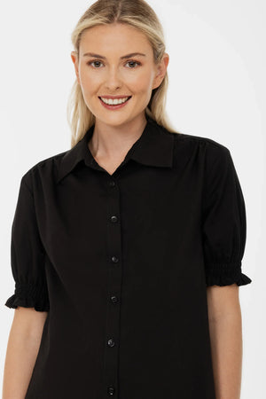 Bawełniana koszula ciążowa i do karmienia z bufiastymi rękawami