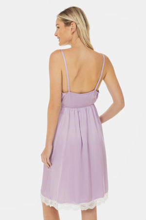 Satynowa koszula nocna ciążowa i do karmienia z koronką