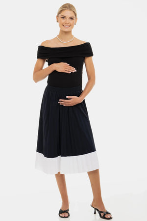 Plisowana spódnica ciążowa
