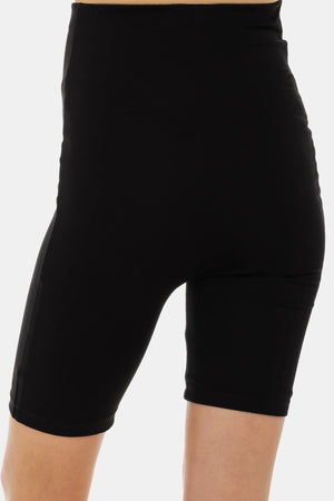 Miękki, podwójny leggins ciążowy – bezszwowy design - czarny