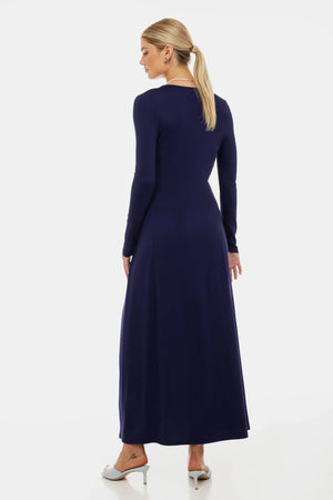 Zestaw sukienka ciążowa i kardigan - granatowy