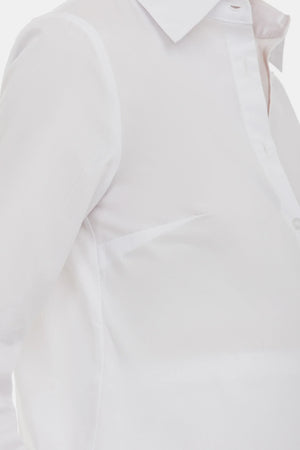 Bawełniana koszula 2 w 1 ciążowa i do karmienia – biała