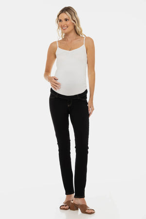 Top ciążowy na cienkich ramiączkach - ecru