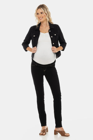 Top ciążowy na cienkich ramiączkach - ecru