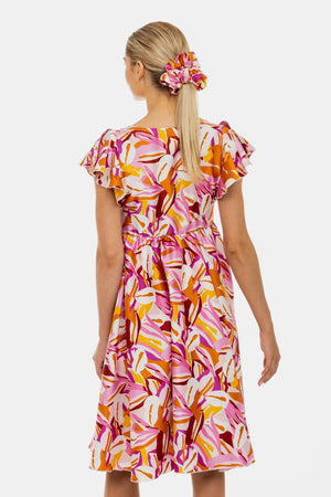 Zwiewna satynowa sukienka ciążowa i do karmienia