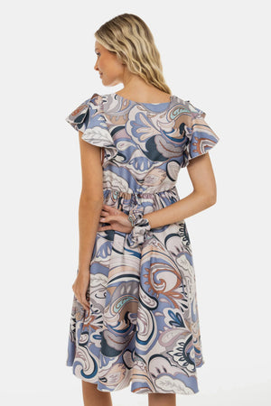 Zwiewna satynowa sukienka ciążowa i do karmienia