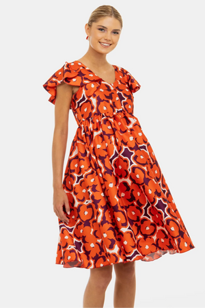 Zwiewna satynowa sukienka ciążowa i do karmienia