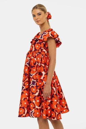 Zwiewna satynowa sukienka ciążowa i do karmienia