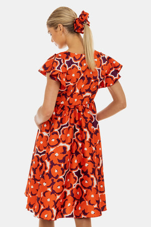 Zwiewna satynowa sukienka ciążowa i do karmienia