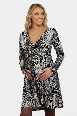 Rozkloszowana sukienka ciążowa i do karmienia