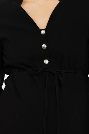 Elastyczna czarna sukienka ciążowa i do karmienia