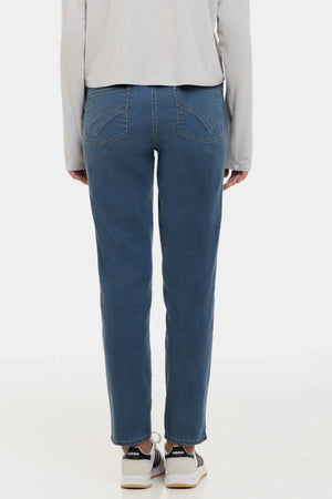 Dopasowane elastyczne jeansy ciążowe - niebieskie