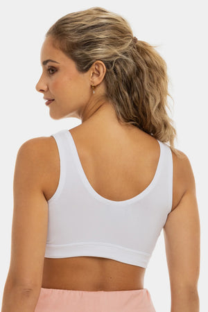 Biały bawełniany biustonosz ciążowy i do karmienia