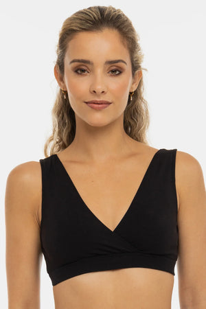 Bawełniany biustonosz ciążowy i do karmienia – czarny