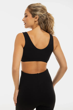 Bawełniany biustonosz ciążowy i do karmienia – czarny