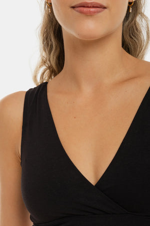 Bawełniany biustonosz ciążowy i do karmienia – czarny