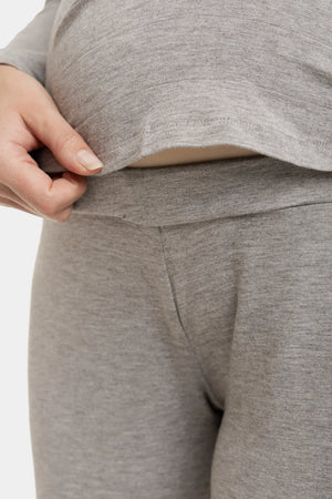 Piżama ciążowa i do karmienia – szary melanż
