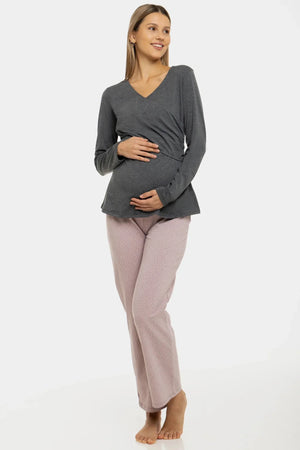 Bawełniana piżama ciążowa i do karmienia - Confetti