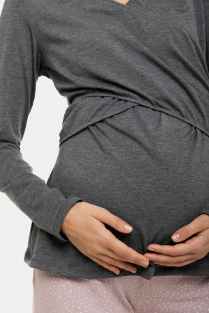 Bawełniana piżama ciążowa i do karmienia - Confetti