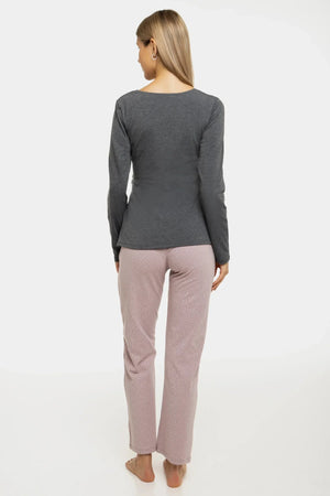 Bawełniana piżama ciążowa i do karmienia - Confetti