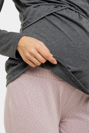 Bawełniana piżama ciążowa i do karmienia - Confetti