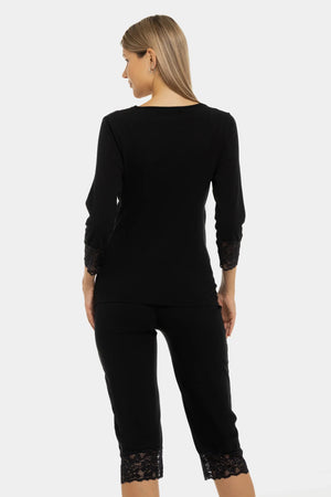 Bawełniany zestaw ciążowy i do karmienia z koronką