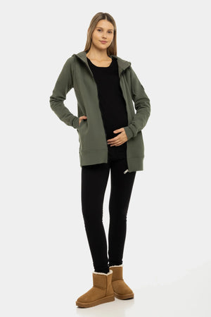 Kurtka 3w1 ciążowa i do noszenia ocieplana - khaki