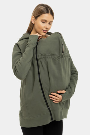 Kurtka 3w1 ciążowa i do noszenia ocieplana - khaki