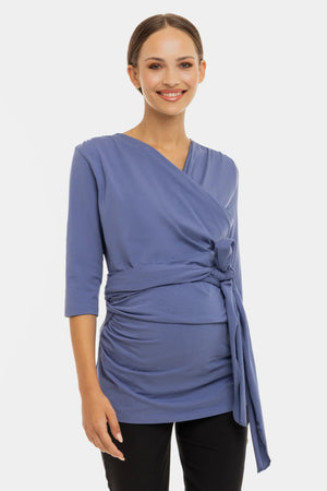 Bluzka do kontaktu skóra do skóry – niebieska